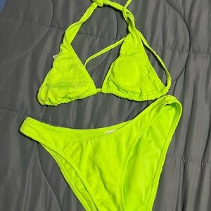 Lime bright green swimsuit